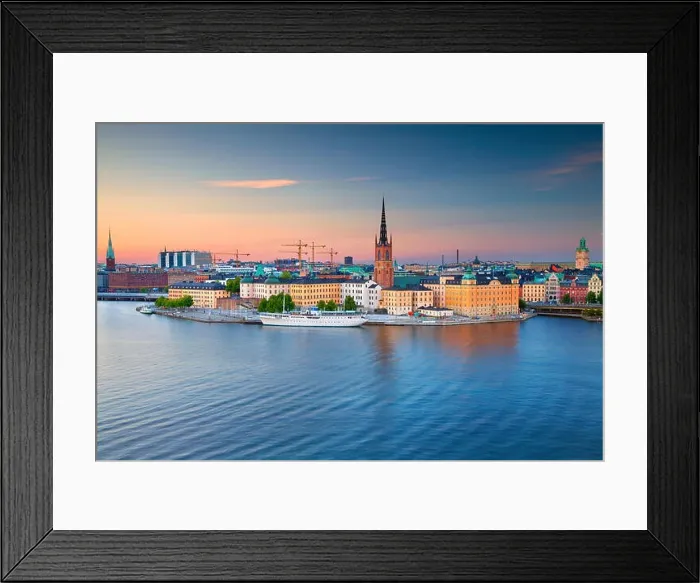 Framed Print : Stockholm. Image of Stockholm, Sweden during twilight blue hour Framed Print : Stockholm. Image of Stockholm, Sweden during twilight blue hour