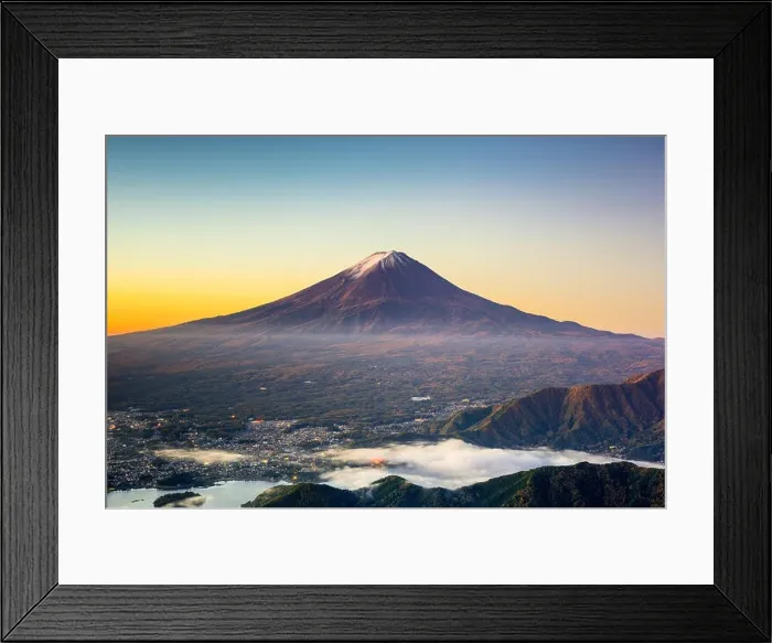 Framed Print : Mt. Fuji, Japan over Kawaguchi Lake Framed Print : Mt. Fuji, Japan over Kawaguchi Lake
