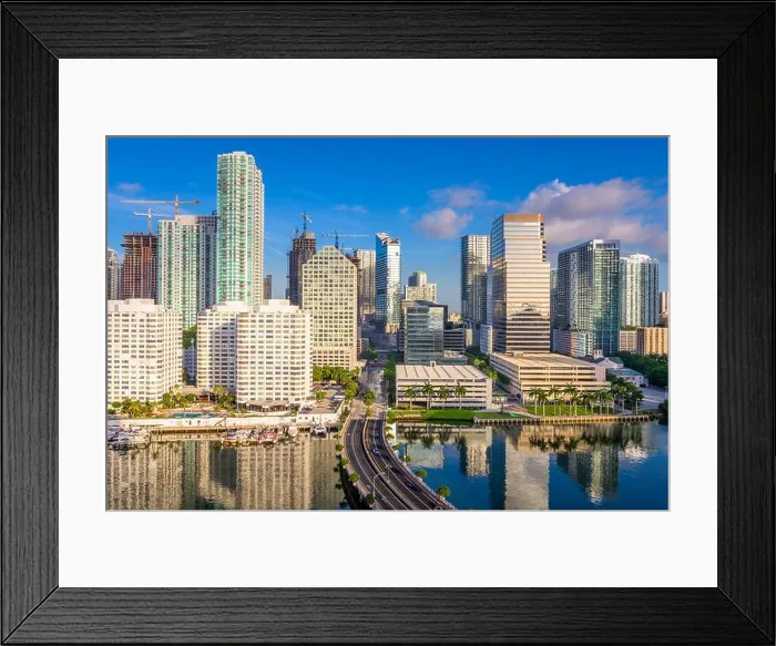 Framed Print : Miami, Florida, USA downtown Skyline Framed Print : Miami, Florida, USA downtown Skyline