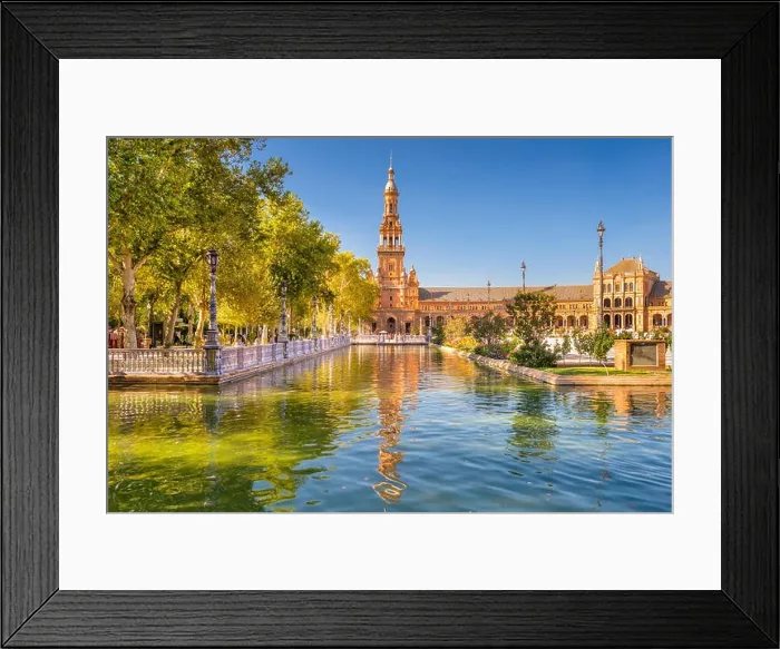 Framed Print : Seville, Spain at Spanish Square (Plaza de Espana) Framed Print : Seville, Spain at Spanish Square (Plaza de Espana)