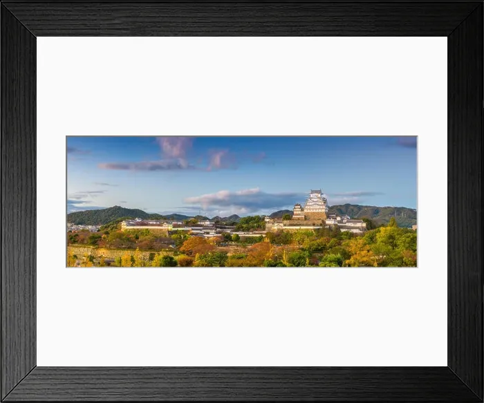 Framed Print : Himeji, Japan panorama of Himeji Castle in the autumn season Framed Print : Himeji, Japan panorama of Himeji Castle in the autumn season