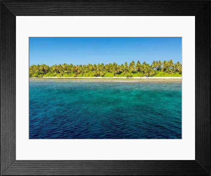 Framed Print : Beautiful tropical beach with white sand, palm trees, turquoise ocean against blue sky with clouds on sunny summer day. Perfect landscape background Framed Print : Beautiful tropical beach with white sand, palm trees, turquoise ocean against blue sky with clouds on sunny summer day. Perfect landscape background