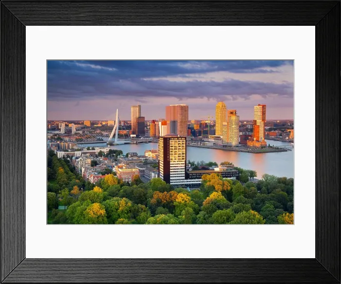 Framed Print : Rotterdam. Image of Rotterdam, Netherlands during summer sunset Framed Print : Rotterdam. Image of Rotterdam, Netherlands during summer sunset