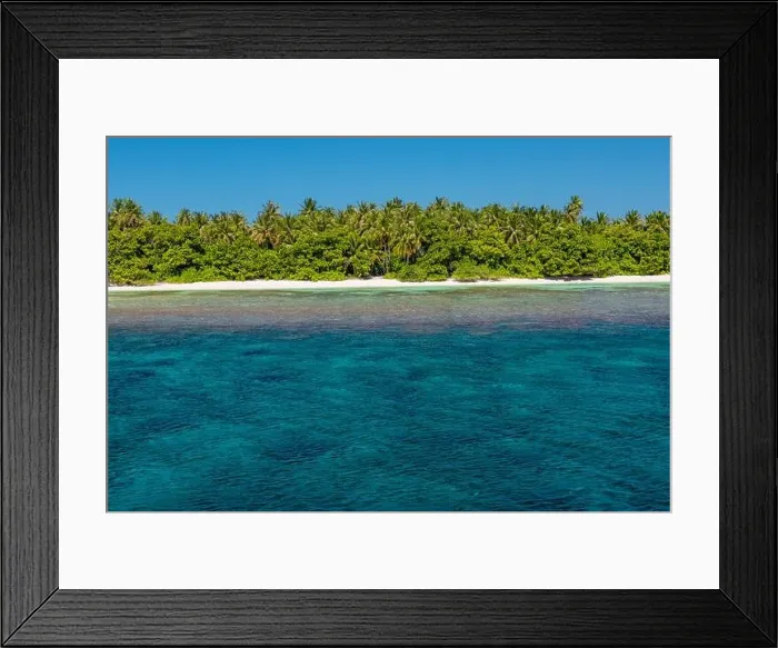 Framed Print : Beautiful tropical beach with white sand, palm trees, turquoise ocean against blue sky with clouds on sunny summer day. Perfect landscape background Framed Print : Beautiful tropical beach with white sand, palm trees, turquoise ocean against blue sky with clouds on sunny summer day. Perfect landscape background