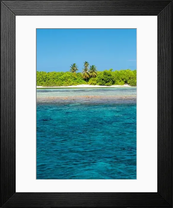 Framed Print : Beautiful tropical beach with white sand, palm trees, turquoise ocean against blue sky with clouds on sunny summer day. Perfect landscape background Framed Print : Beautiful tropical beach with white sand, palm trees, turquoise ocean against blue sky with clouds on sunny summer day. Perfect landscape background