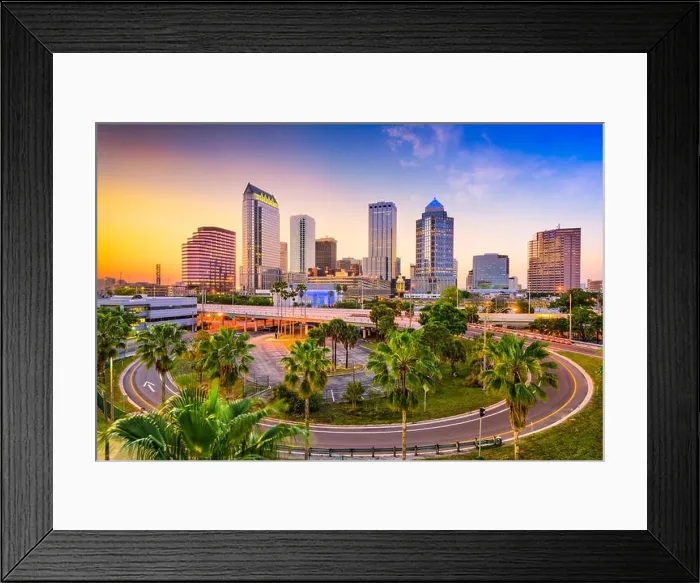 Framed Print : Tampa, Florida, USA downtown skyline Framed Print : Tampa, Florida, USA downtown skyline