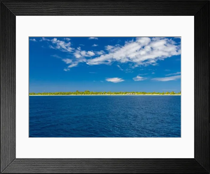 Framed Print : Beautiful amazing nature background. Tropical blue sun sea. Luxury holiday resort. Island atoll about coral reef. Fresh freedom. Adventure day snorkel Framed Print : Beautiful amazing nature background. Tropical blue sun sea. Luxury holiday resort. Island atoll about coral reef. Fresh freedom. Adventure day snorkel