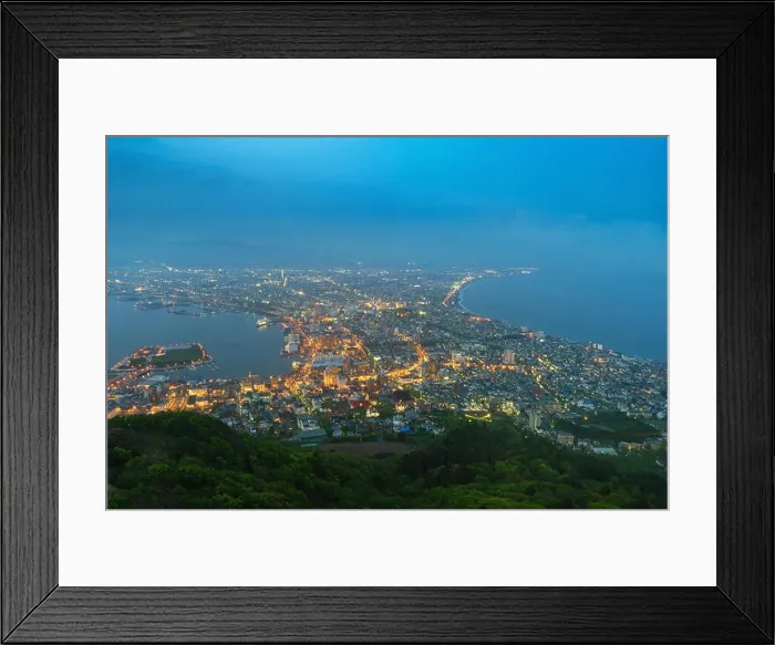 Framed Print : Hakodate City view from Mountain Hakodate in night Hokkaido, Japan Framed Print : Hakodate City view from Mountain Hakodate in night Hokkaido, Japan