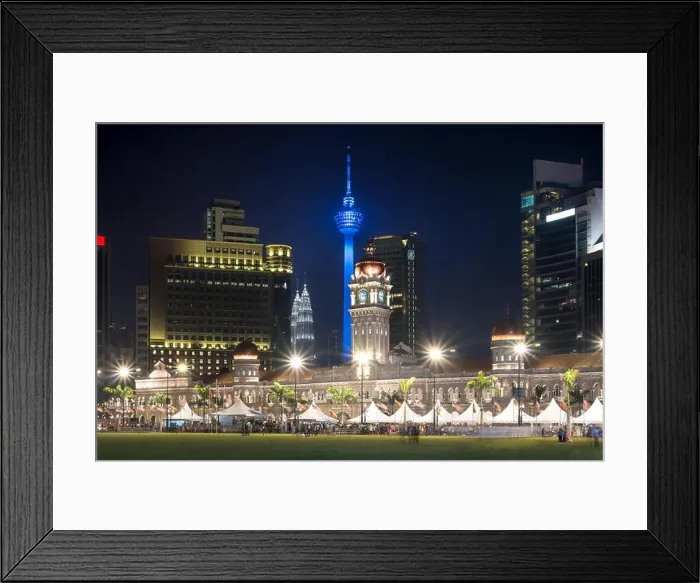 Framed Print : Merdeka Square in downtown Kuala Lumpur at twilight, Malaysia Framed Print : Merdeka Square in downtown Kuala Lumpur at twilight, Malaysia