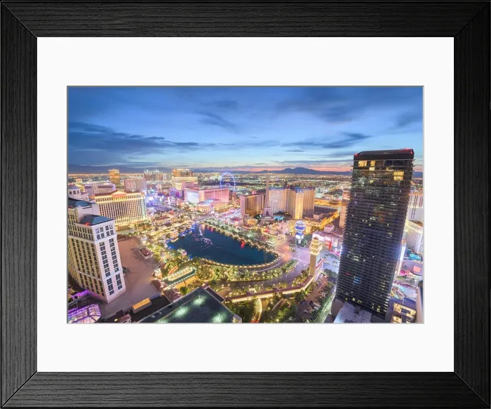 Framed Print : Las Vegas, Nevada, USA skyline over the strip at dusk Framed Print : Las Vegas, Nevada, USA skyline over the strip at dusk