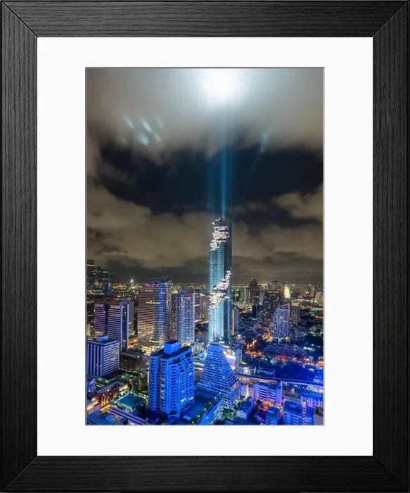 Framed Print : Bangkok city skyline, Mahanakhon skyscraper tower is tallest buildings in Thailand, Silom area, Bangkok Thailand Framed Print : Bangkok city skyline, Mahanakhon skyscraper tower is tallest buildings in Thailand, Silom area, Bangkok Thailand
