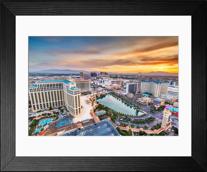 Framed Print : Las Vegas, Nevada, USA skyline over the strip at dusk Framed Print : Las Vegas, Nevada, USA skyline over the strip at dusk