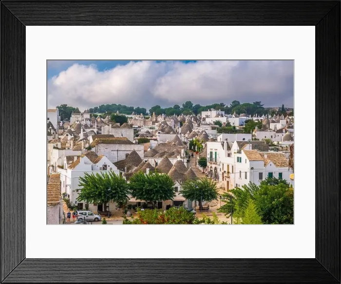 Framed Print : Alberobello, Italy old town view with traditional trullo Houses Framed Print : Alberobello, Italy old town view with traditional trullo Houses