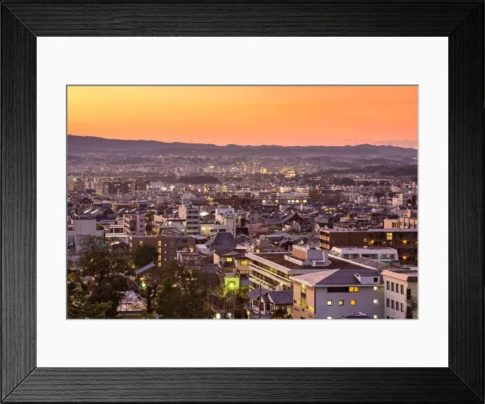 Framed Print : Nara, Japan downtown cityscape at dusk Framed Print : Nara, Japan downtown cityscape at dusk