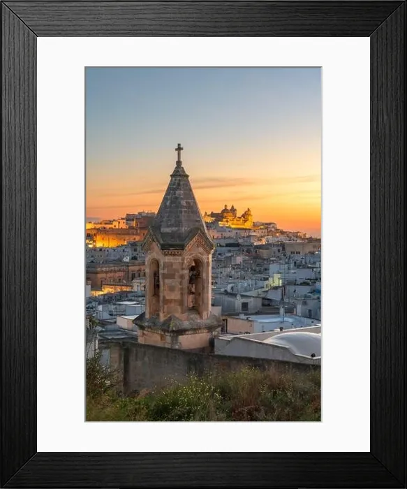 Framed Print : Ostuni, Italy old town at dawn Framed Print : Ostuni, Italy old town at dawn