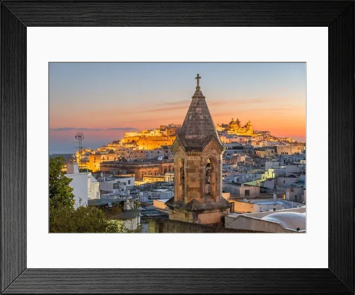 Framed Print : Ostuni, Italy old town at dawn Framed Print : Ostuni, Italy old town at dawn