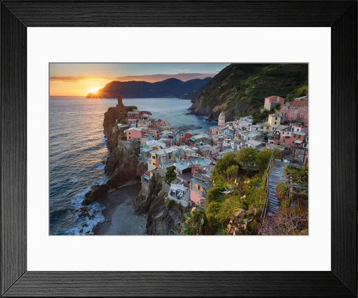 Framed Print : Vernazza. Image of Vernazza (Cinque Terre, Italy), during sunset Framed Print : Vernazza. Image of Vernazza (Cinque Terre, Italy), during sunset