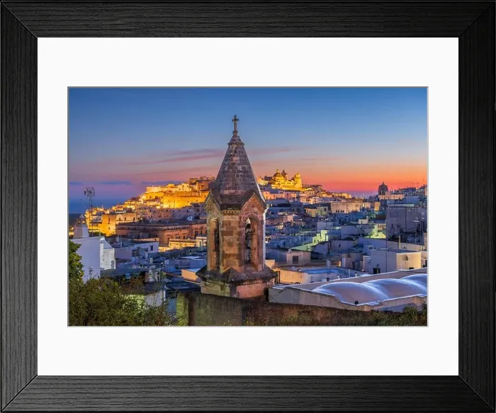 Framed Print : Ostuni, Italy old town at dawn Framed Print : Ostuni, Italy old town at dawn