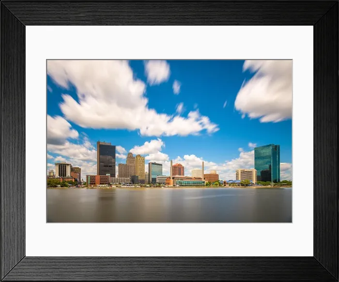 Framed Print : Toledo, Ohio, USA downtown skyline on the Maumee River Framed Print : Toledo, Ohio, USA downtown skyline on the Maumee River