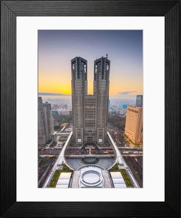 Framed Print : TOKYO, JAPAN - DECEMBER 22, 2012: Tokyo Metropolitan Government Building. The building houses the headquarters of the Tokyo Metropolitan Government