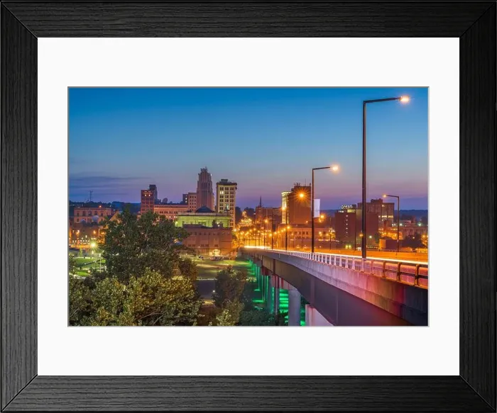Framed Print : Youngstown, Ohio, USA downtown skyline at twilight Framed Print : Youngstown, Ohio, USA downtown skyline at twilight