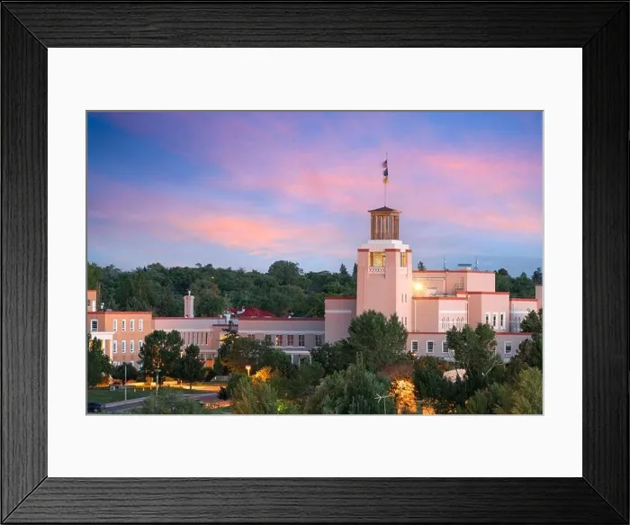 Framed Print : Santa Fe, New Mexico, USA downtown skyline at dusk Framed Print : Santa Fe, New Mexico, USA downtown skyline at dusk
