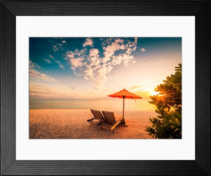 Framed Print : Beautiful beach. Tranquil scenery, relaxing beach, tropical landscape design. Moody landscape Framed Print : Beautiful beach. Tranquil scenery, relaxing beach, tropical landscape design. Moody landscape