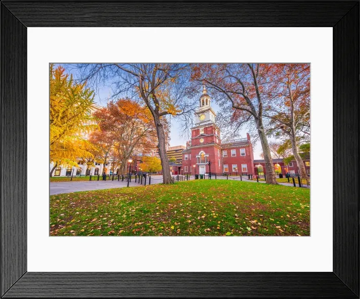 Framed Print : Independence Hall during autumn season in Philadelphia, Pennsylvania, USA Framed Print : Independence Hall during autumn season in Philadelphia, Pennsylvania, USA