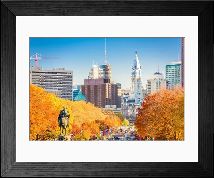 Framed Print : Philadelphia, Pennsylvania, USA in autumn overlooking Benjamin Franklin Parkway Framed Print : Philadelphia, Pennsylvania, USA in autumn overlooking Benjamin Franklin Parkway