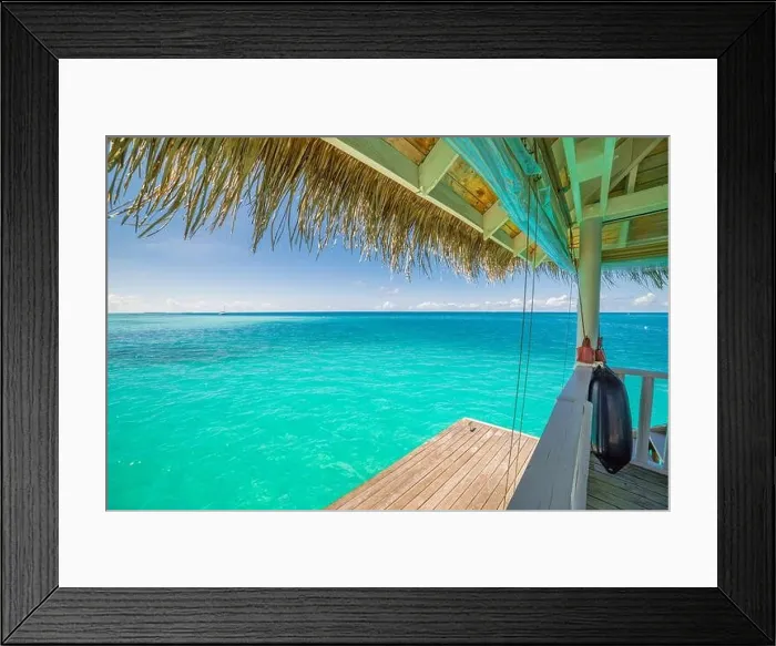 Framed Print : Beautiful tropical Maldives island with beach, sea coconut palm tree on blue sky for nature holiday vacation background concept. Perfect summer beach Framed Print : Beautiful tropical Maldives island with beach, sea coconut palm tree on blue sky for nature holiday vacation background concept. Perfect summer beach
