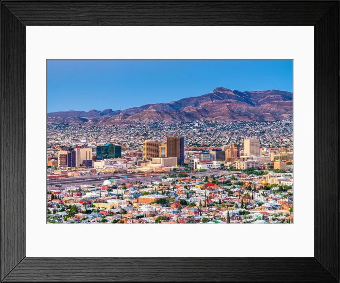Framed Print : El Paso, Texas, USA downtown city skyline at twilight Framed Print : El Paso, Texas, USA downtown city skyline at twilight