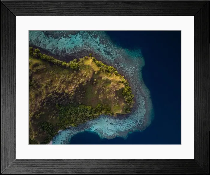 Framed Print : Coral reefs fringe convoluted, tropical islands found in a remote part of the Solomon Islands. This island nation harbors extraordinary biodiversity Framed Print : Coral reefs fringe convoluted, tropical islands found in a remote part of the Solomon Islands. This island nation harbors extraordinary biodiversity