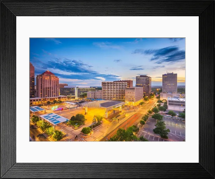 Framed Print : Albuquerque, New Mexico, USA downtown cityscape at twilight Framed Print : Albuquerque, New Mexico, USA downtown cityscape at twilight