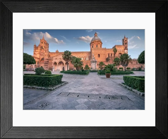 Framed Print : Palermo Cathedral, Sicily, Italy. Cityscape image of famous Palermo Cathedral in Palermo, Italy at sunrise Framed Print : Palermo Cathedral, Sicily, Italy. Cityscape image of famous Palermo Cathedral in Palermo, Italy at sunrise