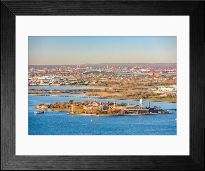 Framed Print : Ellis Island, New York, USA viewed from above in the New York Harbor Framed Print : Ellis Island, New York, USA viewed from above in the New York Harbor