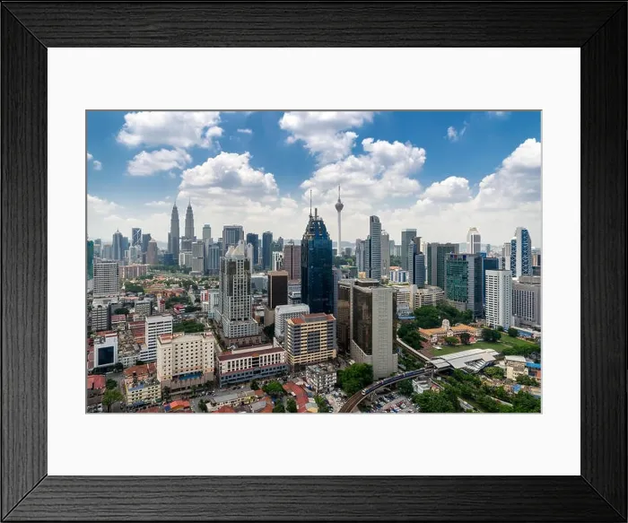 Framed Print : Kuala lumpur city skyline and skyscraper in Kuala lumpur, Malaysia Framed Print : Kuala lumpur city skyline and skyscraper in Kuala lumpur, Malaysia