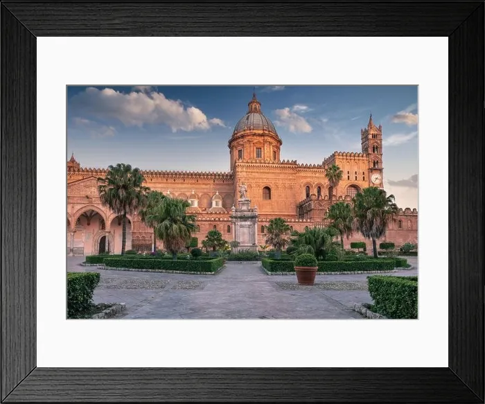 Framed Print : Palermo Cathedral, Sicily, Italy. Cityscape image of famous Palermo Cathedral in Palermo, Italy at sunrise Framed Print : Palermo Cathedral, Sicily, Italy. Cityscape image of famous Palermo Cathedral in Palermo, Italy at sunrise