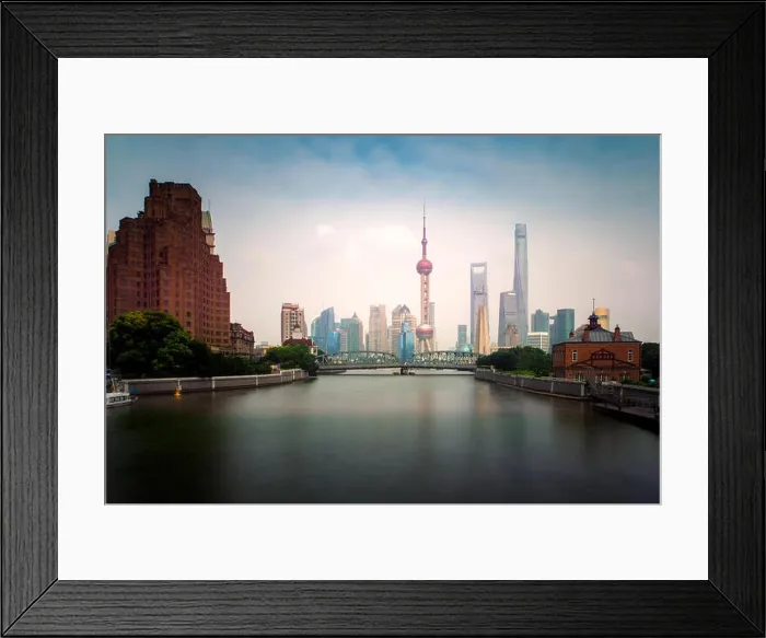 Framed Print : Shanghai lujiazui finance and business district trade zone skyline with cruise ship, Shanghai China Framed Print : Shanghai lujiazui finance and business district trade zone skyline with cruise ship, Shanghai China