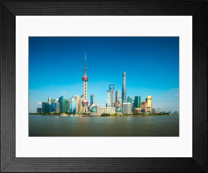 Framed Print : Shanghai lujiazui finance and business district trade zone skyline with cruise ship, Shanghai China Framed Print : Shanghai lujiazui finance and business district trade zone skyline with cruise ship, Shanghai China
