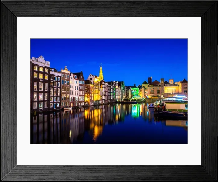 Framed Print : Canals and tradition house in Amsterdam at night. Amsterdam is the capital and most populous city of the Netherlands Framed Print : Canals and tradition house in Amsterdam at night. Amsterdam is the capital and most populous city of the Netherlands