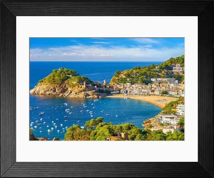 Framed Print : Aerial view of Tossa del Mar, Costa Brava, Spain Framed Print : Aerial view of Tossa del Mar, Costa Brava, Spain