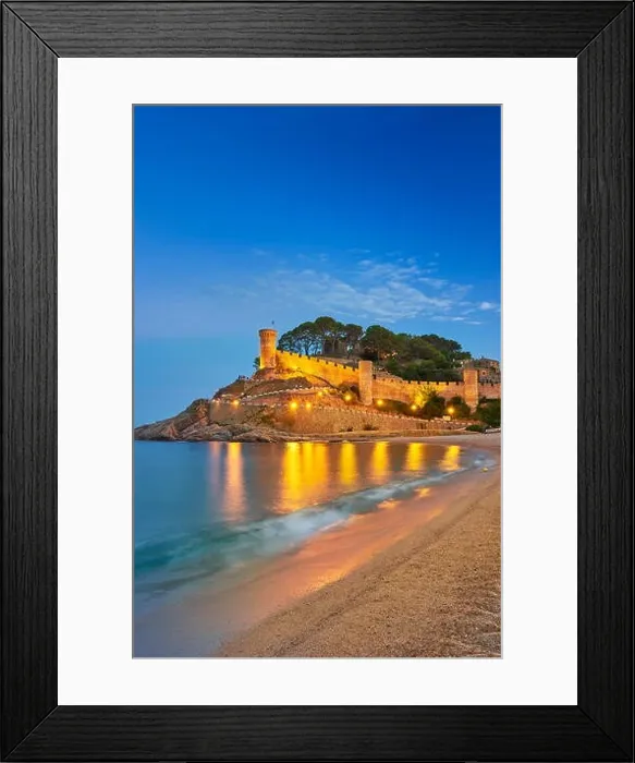 Framed Print : Mmedieval castle at Tossa del Mar, Costa Brava, Catalonia, Spain