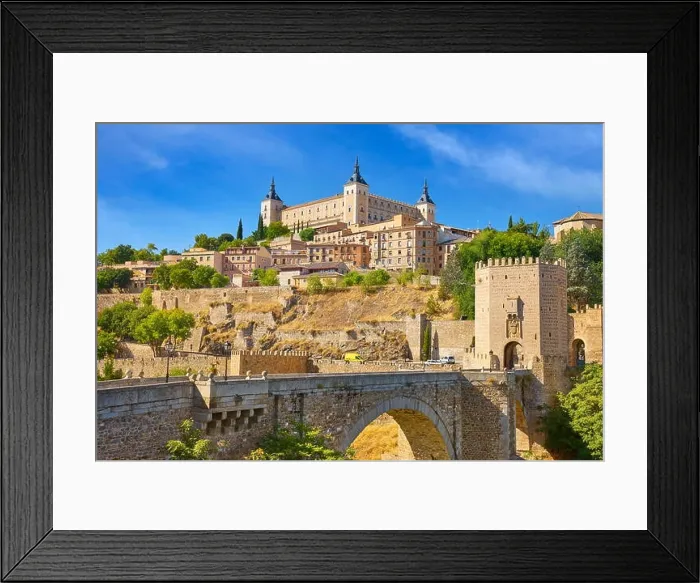 Framed Print : Toledo old town, San Martin Bridge, Spain Framed Print : Toledo old town, San Martin Bridge, Spain