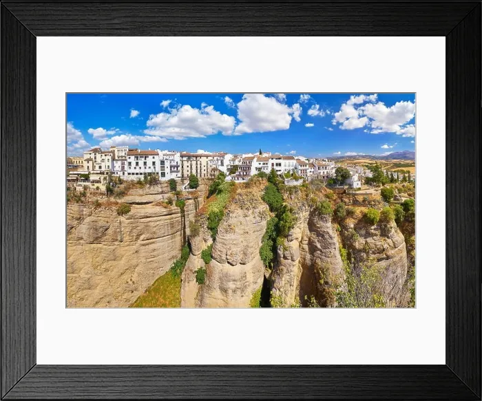 Framed Print : El Tajo Gorge Canyon, Ronda, Andalusia, Spain