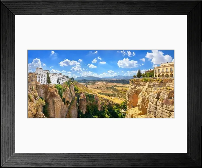 Framed Print : Ronda - El Tajo Gorge Canyon, view from Puente Nuevo Bridge, Spain Framed Print : Ronda - El Tajo Gorge Canyon, view from Puente Nuevo Bridge, Spain