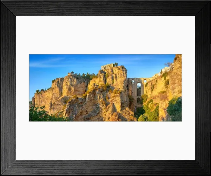 Framed Print : Ronda - El Tajo Gorge Canyon, Puente Nuevo Bridge, Andalusia, Spain Framed Print : Ronda - El Tajo Gorge Canyon, Puente Nuevo Bridge, Andalusia, Spain