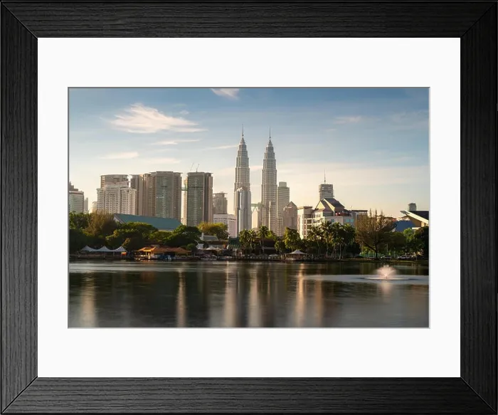 Framed Print : Kuala Lumpur city skyscraper and fountation with nice sky morning at Titiwangsa Park in Kuala Lumpur. Malaysia. Travel and Vacation concept Framed Print : Kuala Lumpur city skyscraper and fountation with nice sky morning at Titiwangsa Park in Kuala Lumpur. Malaysia. Travel and Vacation concept
