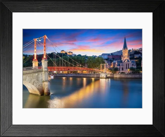 Framed Print : Lyon. Cityscape image of Lyon, France during sunset Framed Print : Lyon. Cityscape image of Lyon, France during sunset