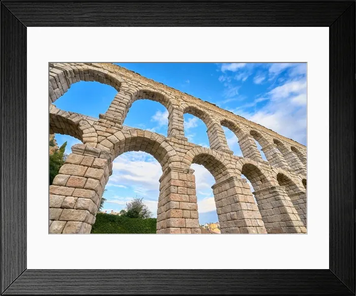 Framed Print : Roman aqueduct bridge, Segovia, Spain, UNESCO Framed Print : Roman aqueduct bridge, Segovia, Spain, UNESCO