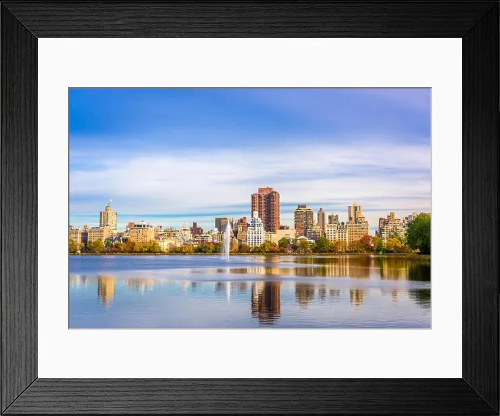 Framed Print : New York, New York, USA at Central Park and reservoir in autumn season Framed Print : New York, New York, USA at Central Park and reservoir in autumn season